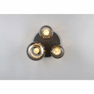 Luminaires Trio Diva Plafonnier Noir, 3 lumières* Lampes En Verre