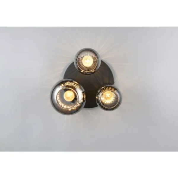 Luminaires Trio Diva Plafonnier Noir, 3 lumières* Lampes En Verre