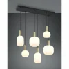 Luminaires Trio Diva Suspension Laiton, 6 lumières* Lampes En Verre