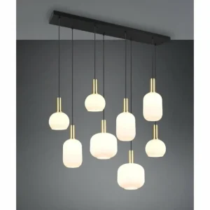 Luminaires Trio Diva Suspension Laiton, 8 lumières* Lampes En Verre