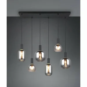 Luminaires Trio Diva Suspension Noir, 6 lumières* Lampes En Verre