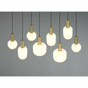 Luminaires Trio Diva Suspension Laiton, 8 lumières* Lampes En Verre