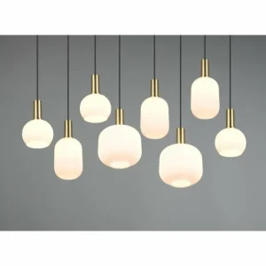 Luminaires Trio Diva Suspension Laiton, 8 lumières* Lampes En Verre