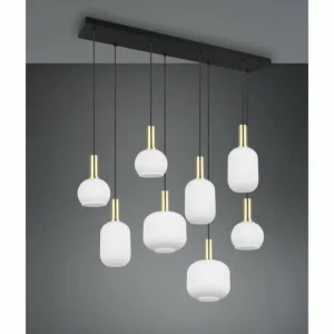 Luminaires Trio Diva Suspension Laiton, 8 lumières* Lampes En Verre