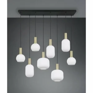 Luminaires Trio Diva Suspension Laiton, 8 lumières* Lampes En Verre