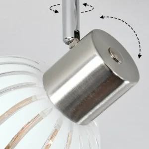 hofstein Dysted Plafonnier, Boule lumineuse Nickel mat, 2 lumières* Lampes En Verre