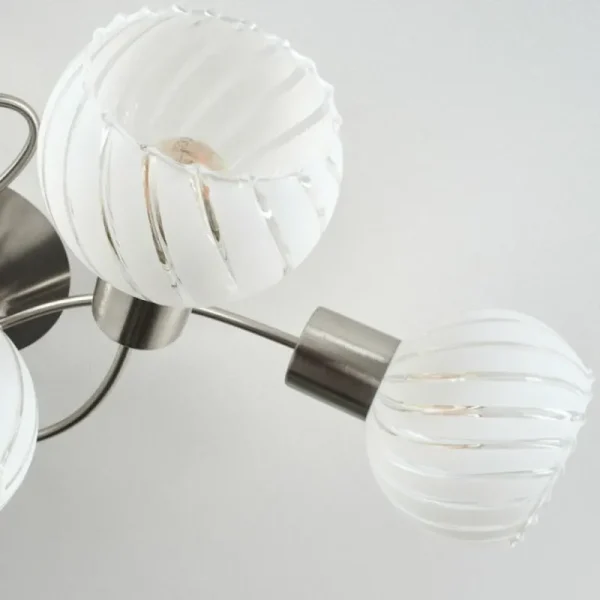 hofstein Dysted Plafonnier, Boule lumineuse Nickel mat, 5 lumières* Lampes En Verre