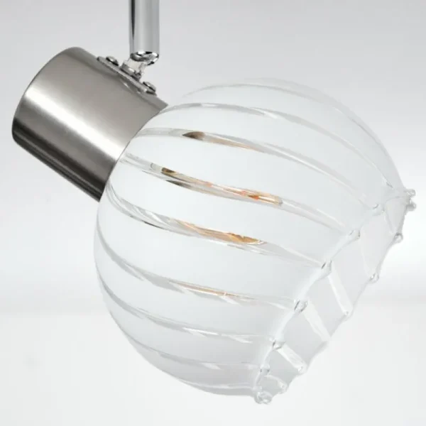 hofstein Dysted Plafonnier, Boule lumineuse Nickel mat, 2 lumières* Lampes En Verre
