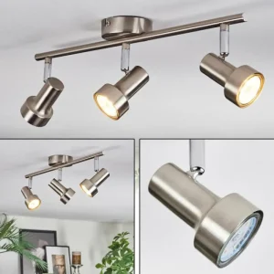 hofstein Edain Plafonnier, Spot de plafond LED Chrome, Nickel mat, 3 lumières* Lampes Modernes