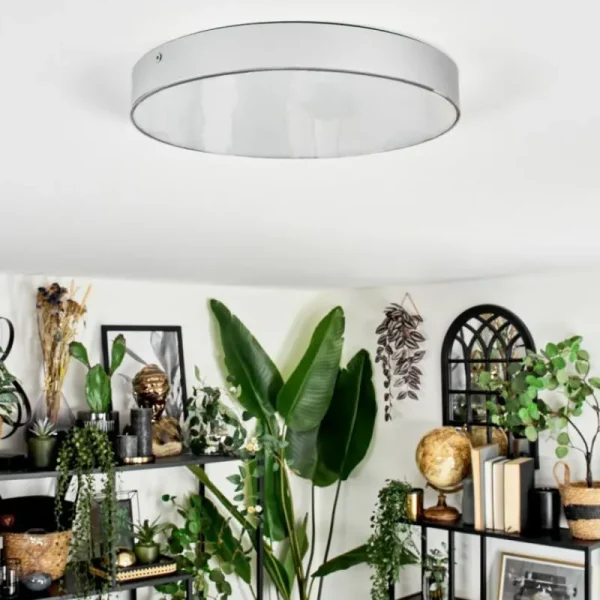 hofstein Elmar Plafonnier LED Argenté, 1 lumière* Lampes Modernes