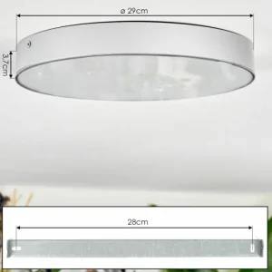 hofstein Elmar Plafonnier LED Argenté, 1 lumière* Lampes Modernes