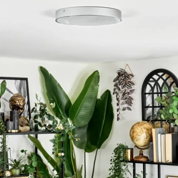 hofstein Elmar Plafonnier LED Argenté, 1 lumière* Lampes Modernes