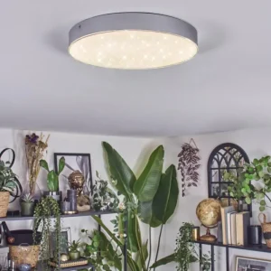 hofstein Elmar Plafonnier LED Argenté, 1 lumière* Lampes Modernes