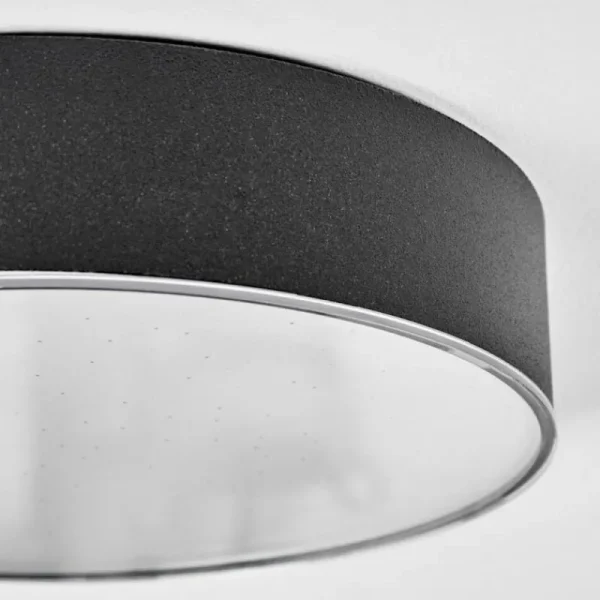 hofstein Elmar Plafonnier LED Noir, 1 lumière* Lampes Modernes