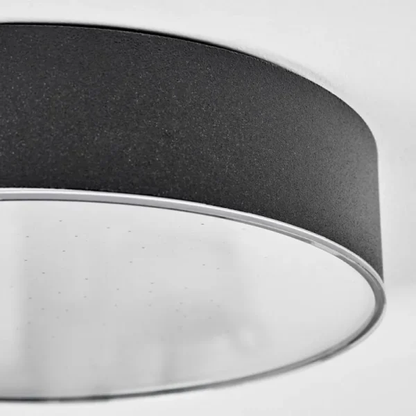 hofstein Elmar Plafonnier LED Noir, 1 lumière* Lampes Modernes