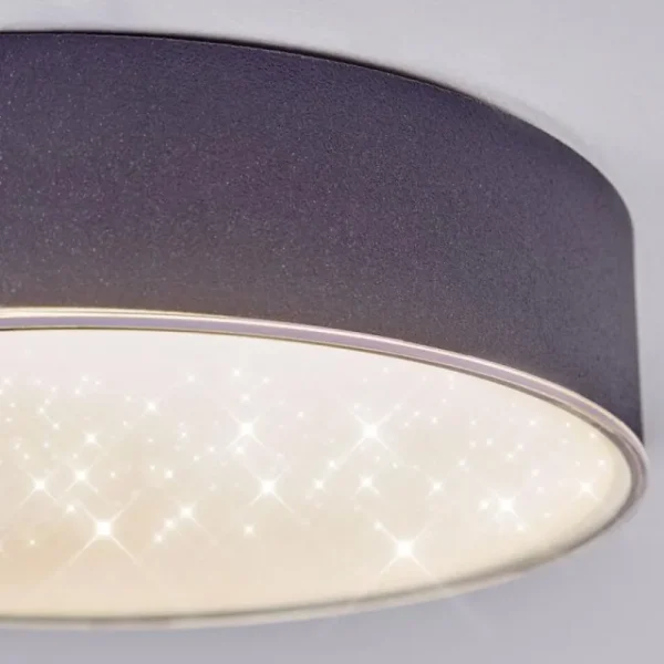 hofstein Elmar Plafonnier LED Noir, 1 lumière* Lampes Modernes
