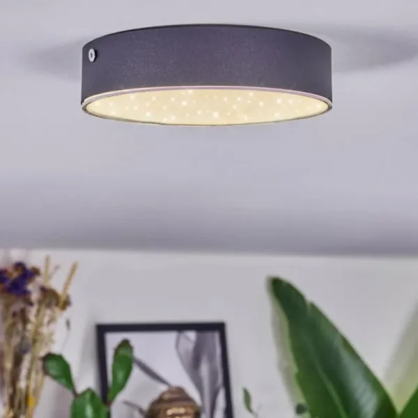 hofstein Elmar Plafonnier LED Noir, 1 lumière* Lampes Modernes