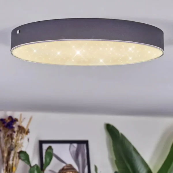 hofstein Elmar Plafonnier LED Noir, 1 lumière* Lampes Modernes