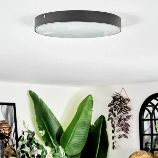 hofstein Elmar Plafonnier LED Noir, 1 lumière* Lampes Modernes