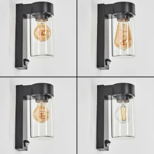 hofstein Encoberta Lampe murale d´extérieur Noir, 1 lumière, Détecteur de mouvement* Lampes Modernes
