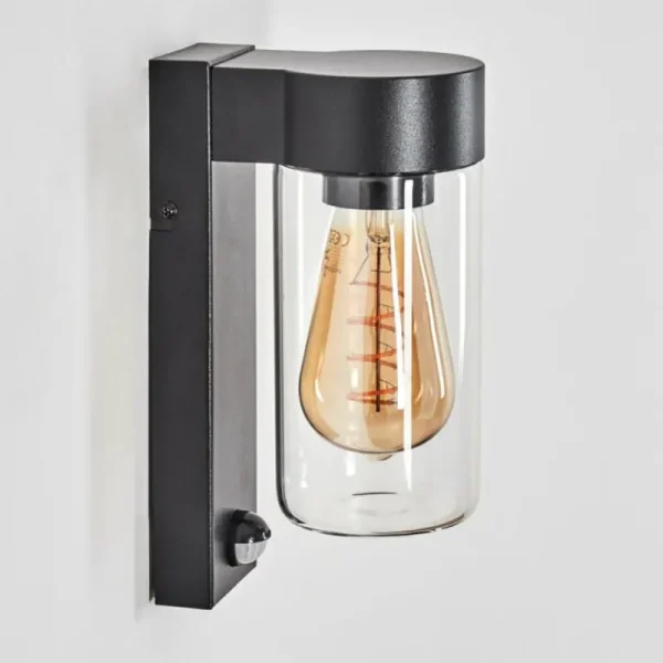 hofstein Encoberta Lampe murale d´extérieur Noir, 1 lumière, Détecteur de mouvement* Lampes Modernes