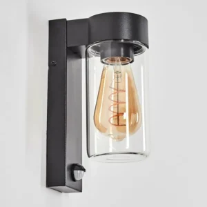 hofstein Encoberta Lampe murale d´extérieur Noir, 1 lumière, Détecteur de mouvement* Lampes Modernes