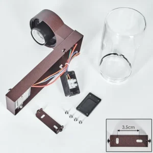hofstein Encoberta Luminaire extérieur, Lampe murale d´extérieur Rouille, 1 lumière, Détecteur de mouvement* Lampes Modernes