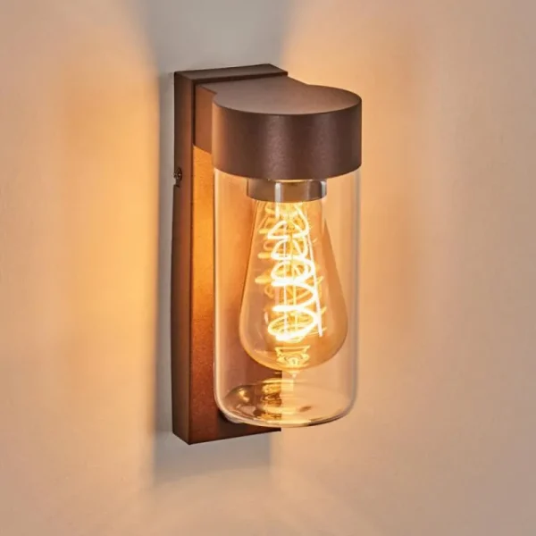 hofstein Encoberta Luminaire extérieur, Lampe murale d´extérieur Rouille, 1 lumière, Détecteur de mouvement* Lampes Modernes