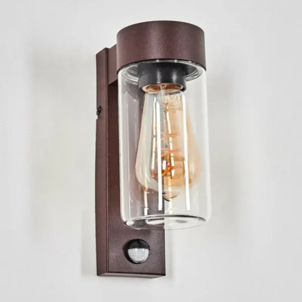 hofstein Encoberta Luminaire extérieur, Lampe murale d´extérieur Rouille, 1 lumière, Détecteur de mouvement* Lampes Modernes