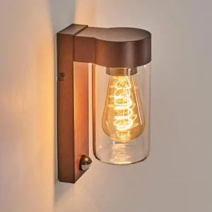 hofstein Encoberta Luminaire extérieur, Lampe murale d´extérieur Rouille, 1 lumière, Détecteur de mouvement* Lampes Modernes