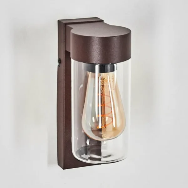 hofstein Encoberta Luminaire extérieur, Lampe murale d´extérieur Rouille, 1 lumière, Détecteur de mouvement* Lampes Modernes