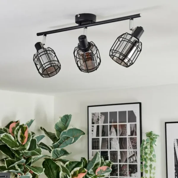hofstein Ennor Plafonnier, Spot de plafond Noir, 3 lumières* Lampes Modernes