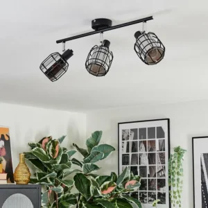 hofstein Ennor Plafonnier, Spot de plafond Noir, 3 lumières* Lampes Modernes