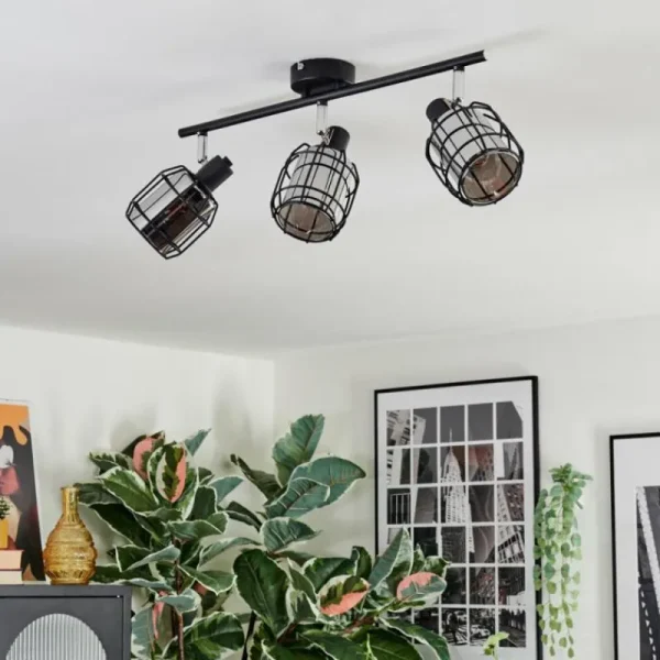 hofstein Ennor Plafonnier, Spot de plafond Noir, 3 lumières* Lampes Modernes