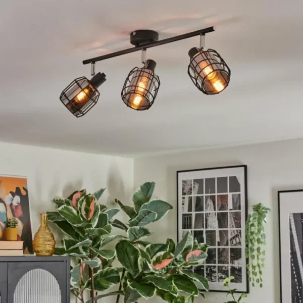 hofstein Ennor Plafonnier, Spot de plafond Noir, 3 lumières* Lampes Modernes