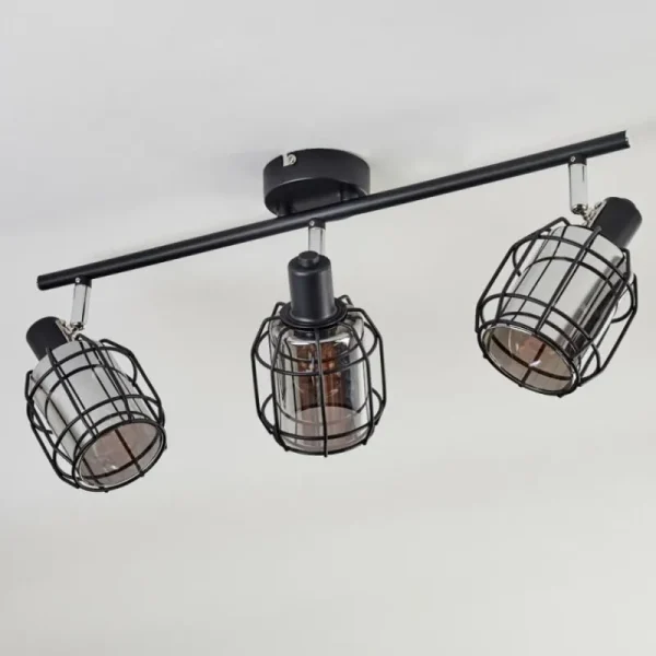 hofstein Ennor Plafonnier, Spot de plafond Noir, 3 lumières* Lampes Modernes