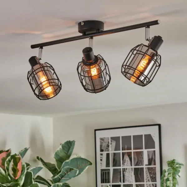 hofstein Ennor Plafonnier, Spot de plafond Noir, 3 lumières* Lampes Modernes