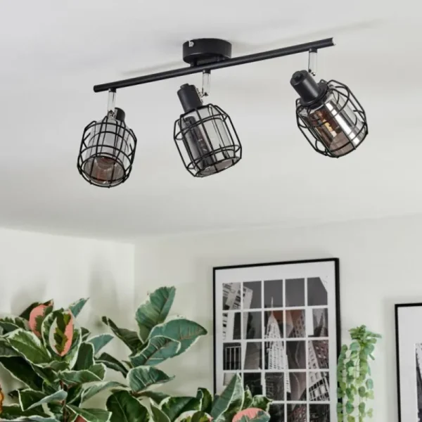 hofstein Ennor Plafonnier, Spot de plafond Noir, 3 lumières* Lampes Modernes