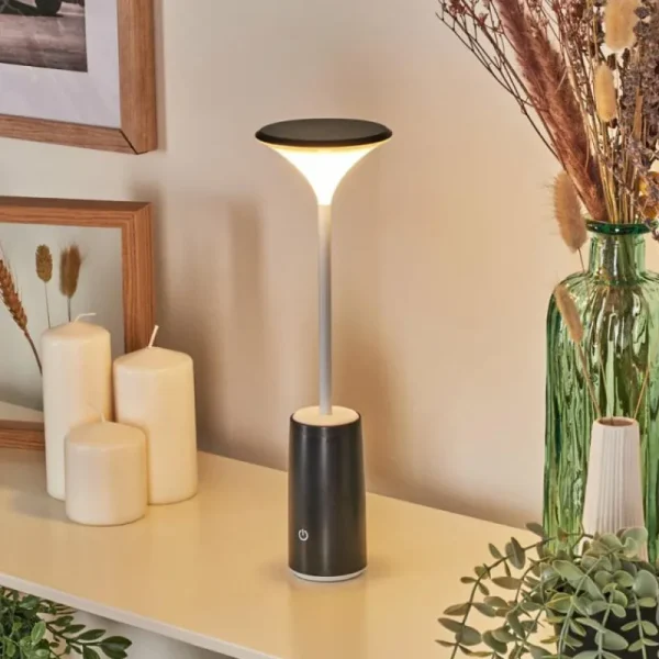 hofstein Eryon Lampe de bureau, Lampe à poser LED Noir, Blanc, 1 lumière* Lampes Modernes