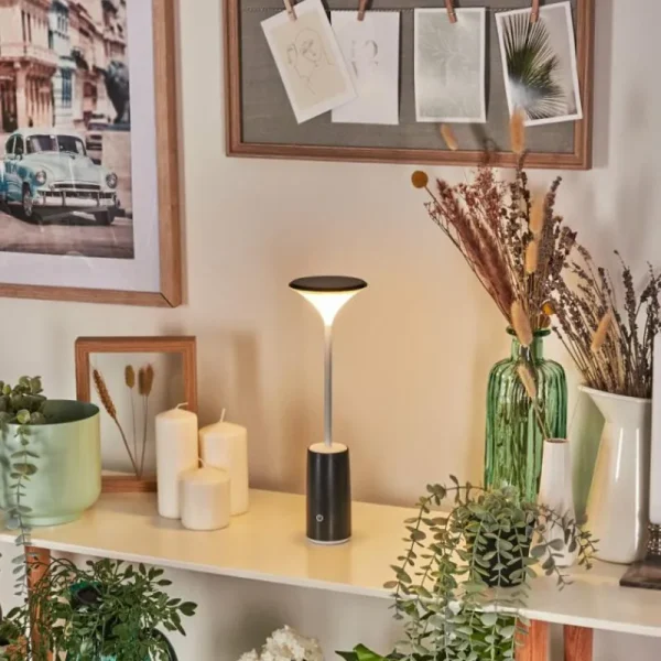hofstein Eryon Lampe de bureau, Lampe à poser LED Noir, Blanc, 1 lumière* Lampes Modernes