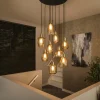 hofstein Escusa Suspension Anthracite, 9 lumières* Lampes En Verre