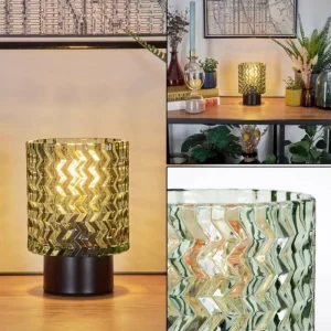 hofstein Falgorosa Lampe à poser Noir, 1 lumière* Lampes En Verre