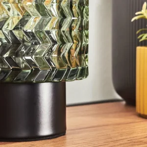 hofstein Falgorosa Lampe à poser Noir, 1 lumière* Lampes En Verre