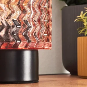 hofstein Falgorosa Lampe à poser Noir, 1 lumière* Lampes En Verre