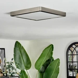 hofstein Finsrud Plafonnier, Panel LED Argenté, 1 lumière* Lampes Modernes