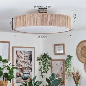 hofstein Foggia Plafonnier Nickel mat, 3 lumières* Lampes Modernes