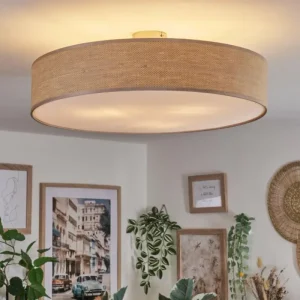 hofstein Foggia Plafonnier Nickel mat, 3 lumières* Lampes Modernes