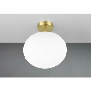 Luminaires Trio Fomento Plafonnier Laiton, 1 lumière* Lampes En Verre