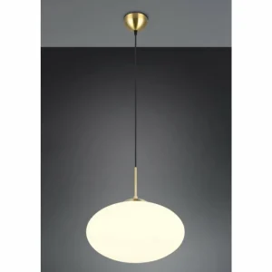 Luminaires Trio Fomento Suspension Laiton, 1 lumière* Lampes En Verre