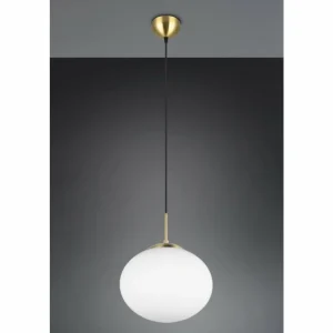 Luminaires Trio Fomento Suspension Laiton, 1 lumière* Lampes En Verre